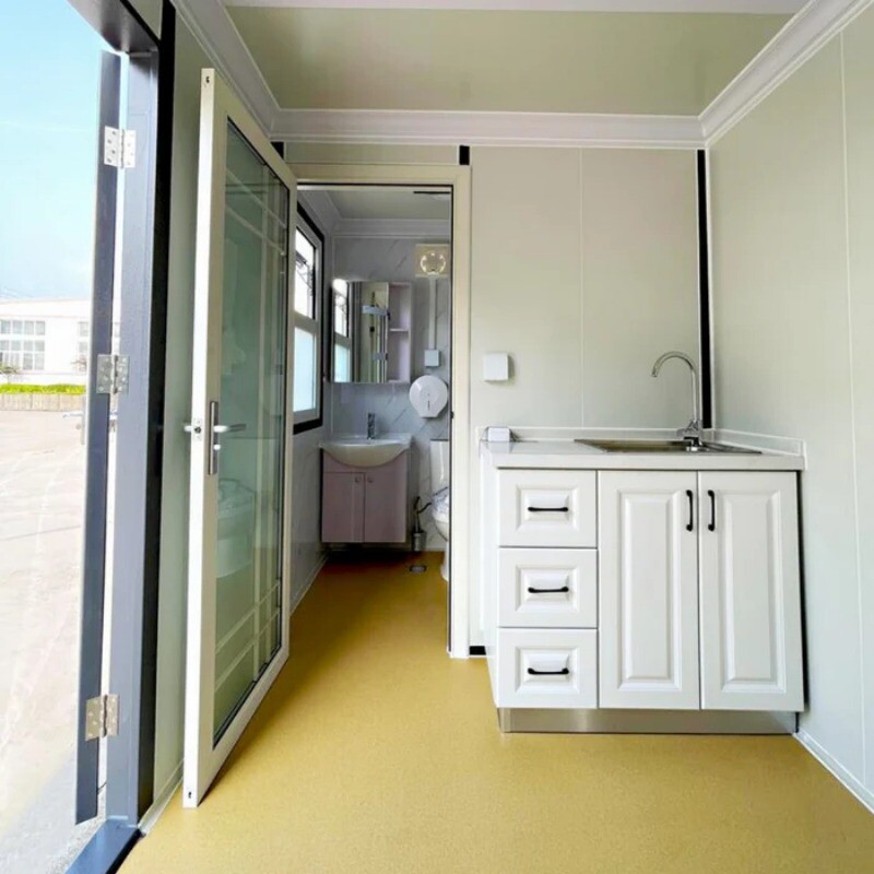 7ftx20ft Portable Office w/ Bathroom Steel Frame Double-Glazed Openable Windows