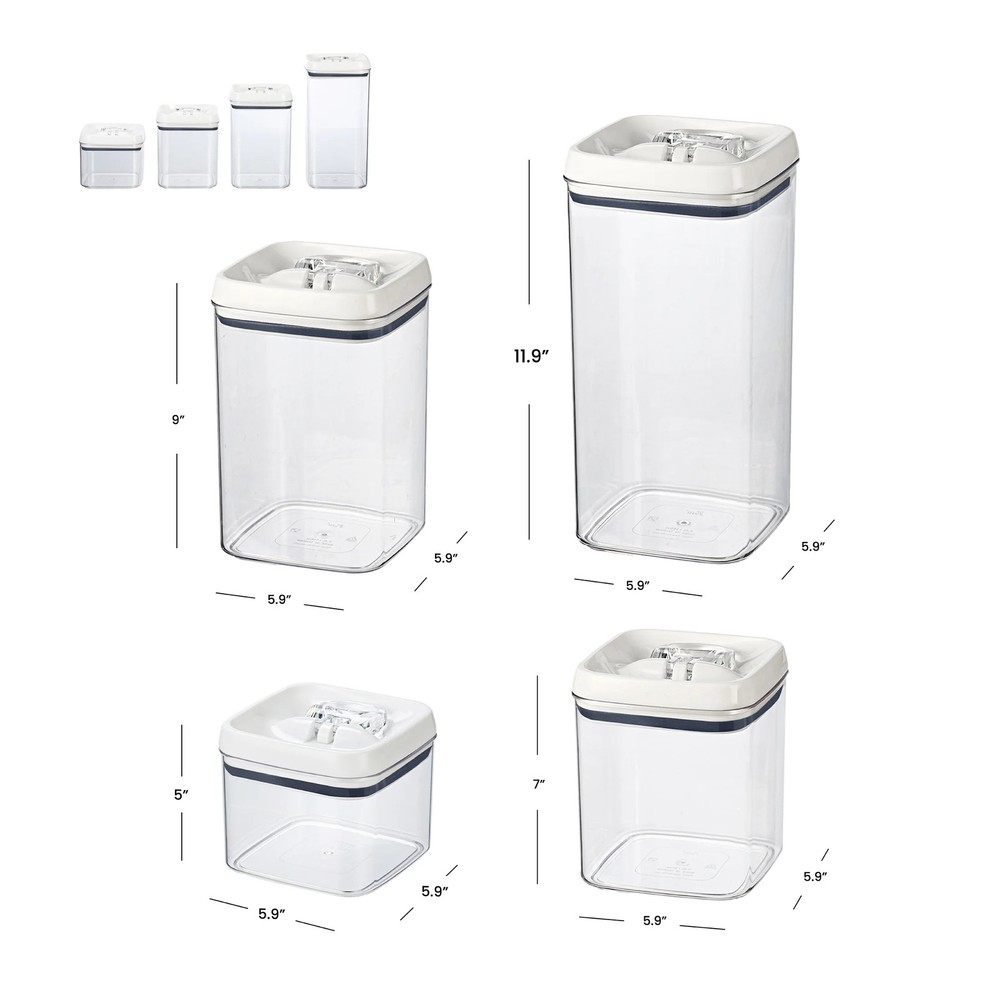 Canister Flip-Tite Square Food Storage Container Set