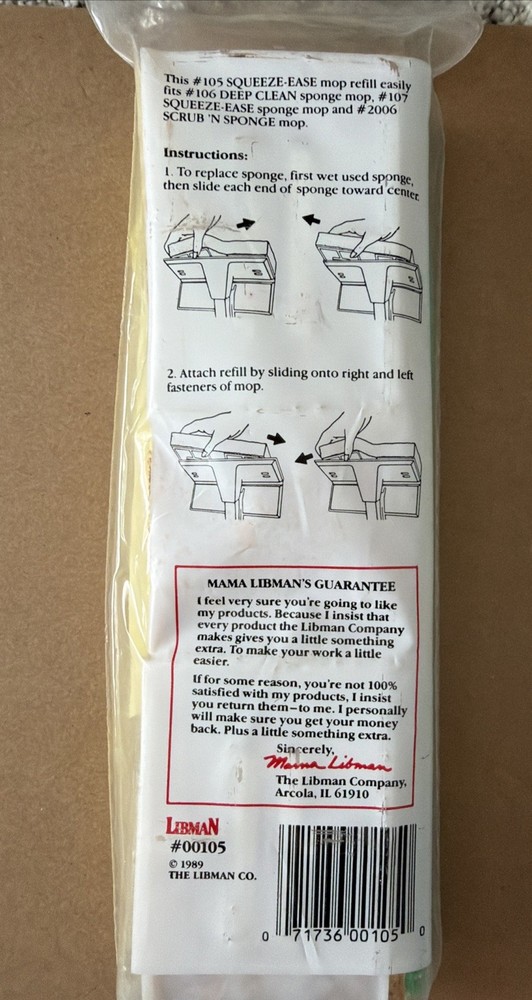Libman Squeeze-Ease Mop Refill Scrubber Strip 00105