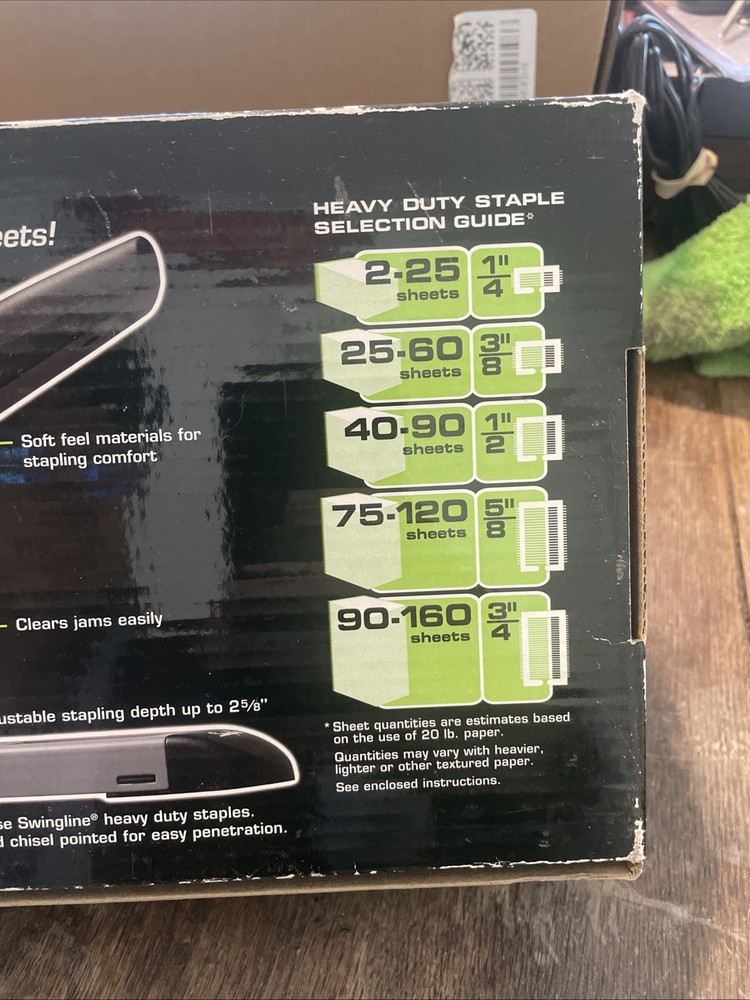 Swingline Heavy Duty Model 39005 160 Sheets High Capacity Stapler Open Box