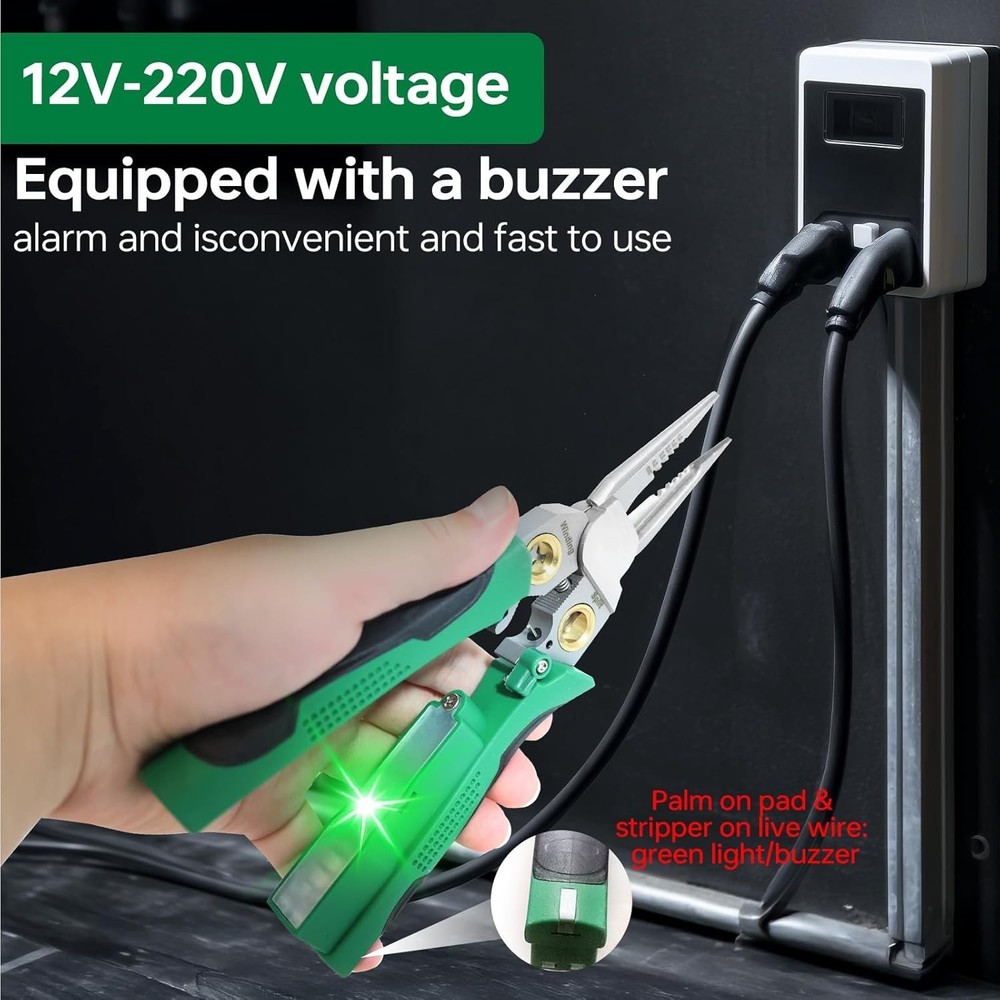 8 in 1 Wire Stripper with Voltage Tester, Wire Stripper Pliers Multi-Function El