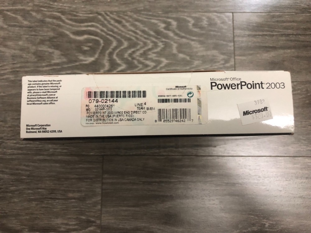 Microsoft PowerPoint 2003 Boxed Factory Sealed