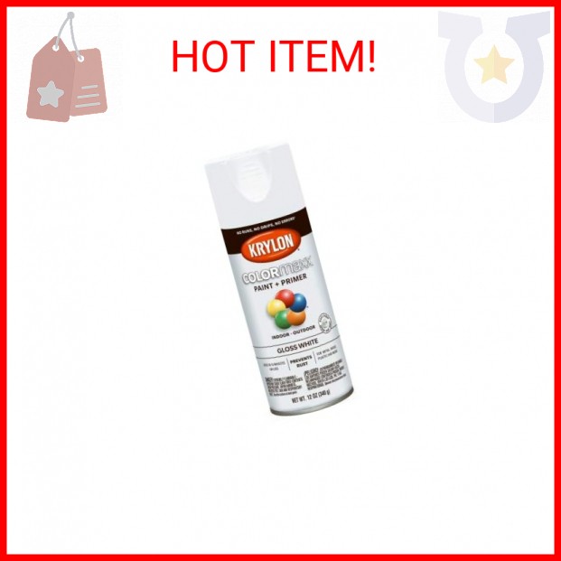 12-oz Gloss White Spray Paint + Primer for Maximum Color Coverage