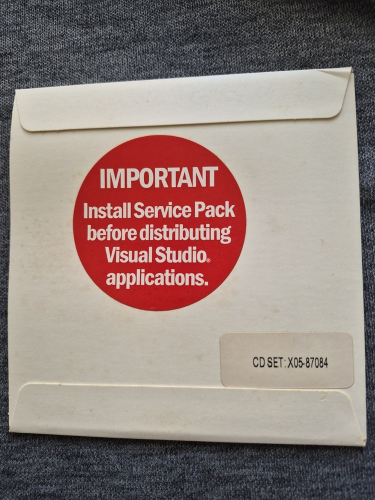 Microsoft Visual Studio 6.0 6 Enterprise Basic C++ FoxPro J++ SP Service Pack 4