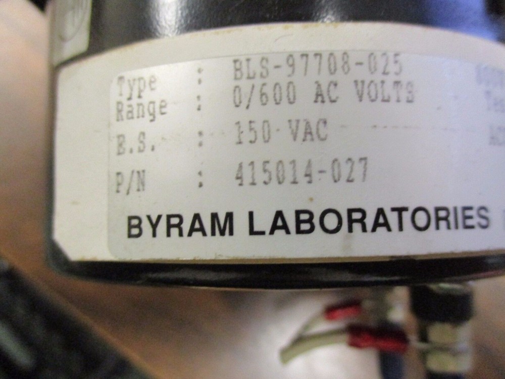 ASCO AC Voltmeter BLS-97708-025 Range: 0-600V Used