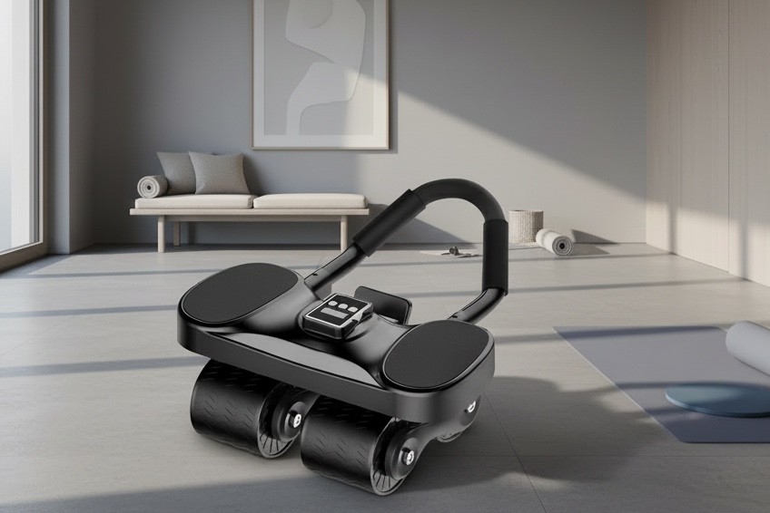 Ab Roller Wheel Home Core Exercise Ab Machine, Counting Ab Wheel Roller + Mat