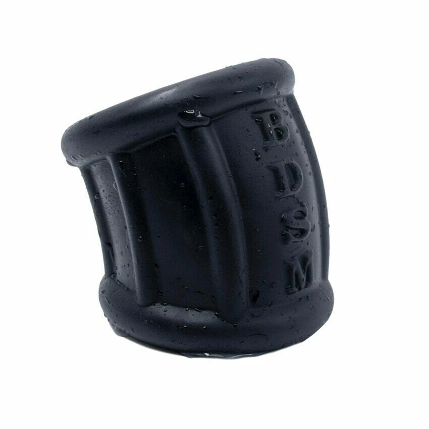 Men Scrotum Squeeze Ring Chastity Cage Ball Stretcher Enhancer Delay Ejaculation