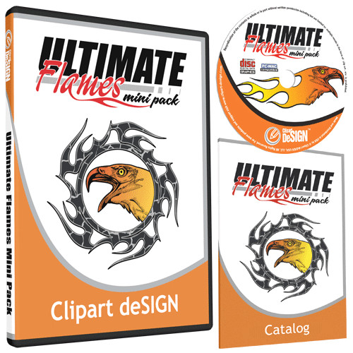 FLAMES CLIPART-VINYL CUTTER PLOTTER IMAGES-VECTOR CLIP ART GRAPHICS CD