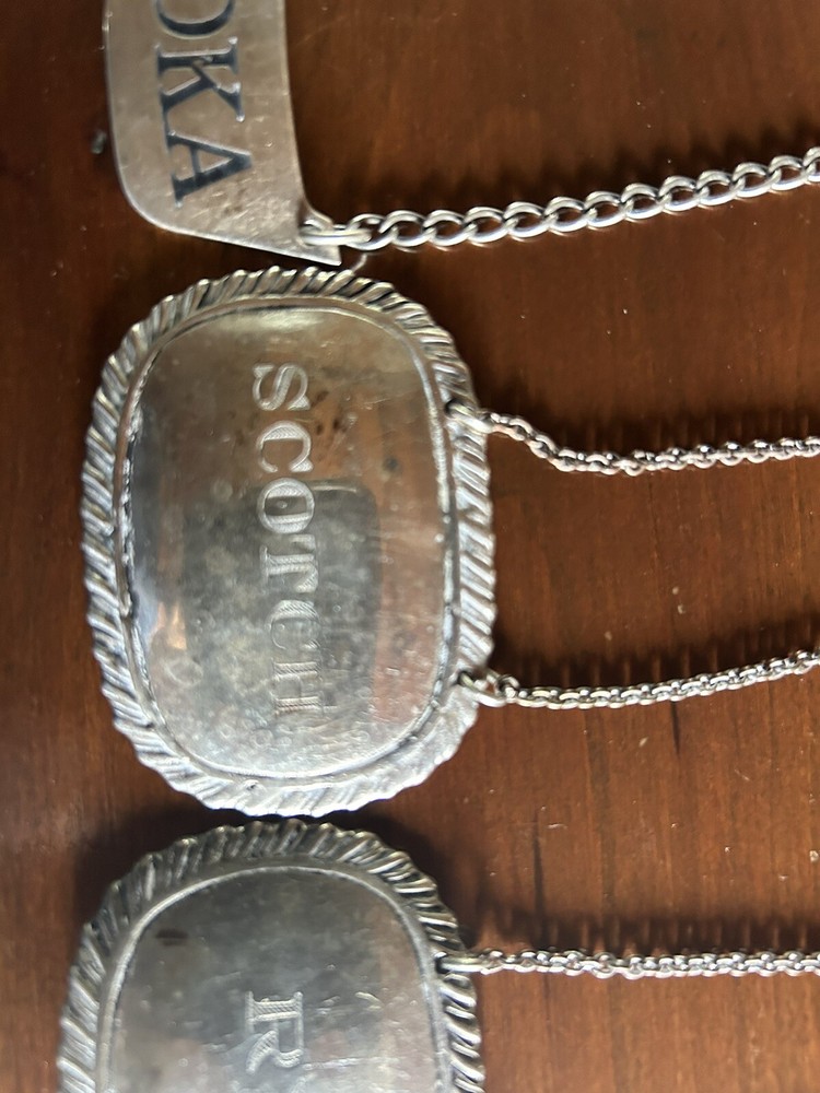 Antique Sterling Silver Decanter Labels