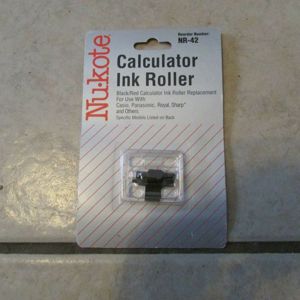 Porelon Calculator Ink Roller - Model NR-42 - Black/Red - Casio, Sharp    (G 76)