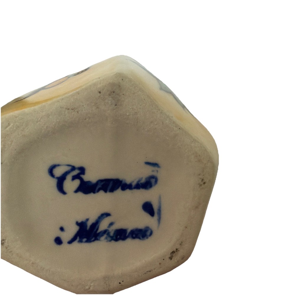 Mini EMPTY Ceramic Hand Painted Tequila Bottle Mexico 200ML 6in In Height