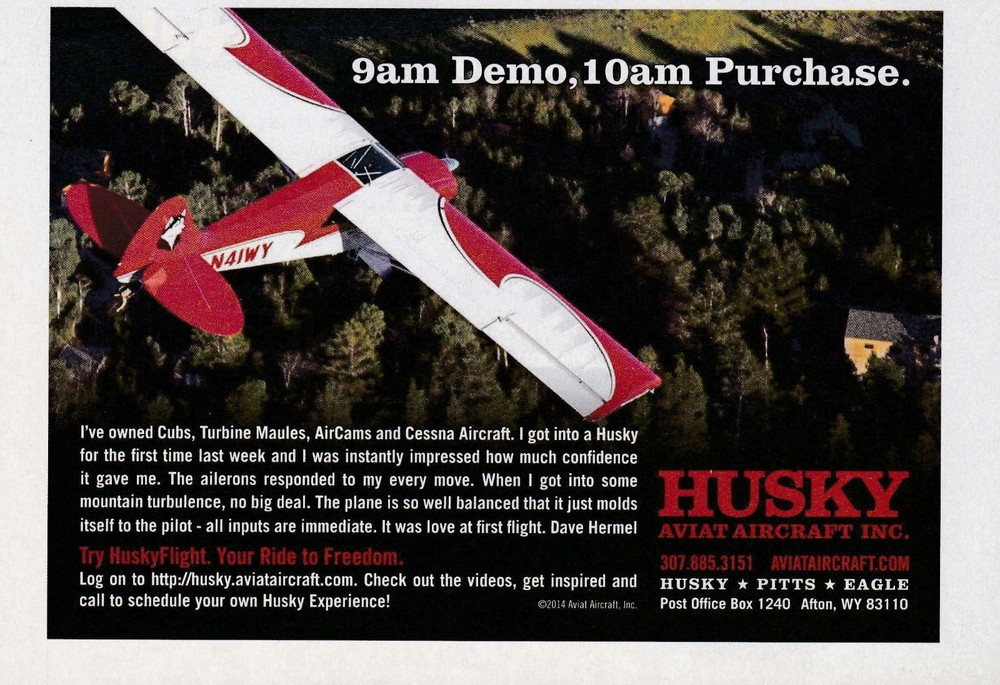 Three Husky Aircraft Ads 9/1/2025j