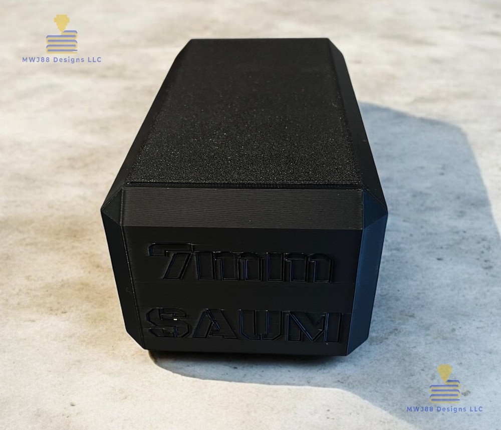 Sliding 7mm SAUM Ammo Storage Box Case - 50rd Round - Multiple Colors Available!