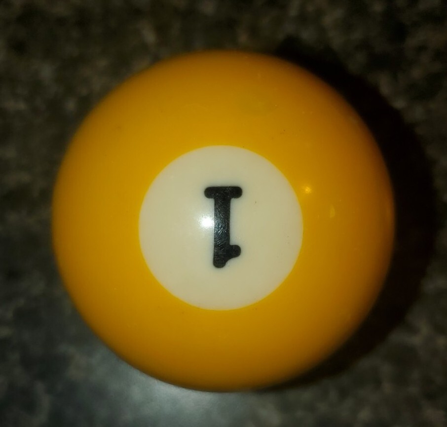 Replacement Pool Ball 1 Ball Solid Yellow Billiard Ball