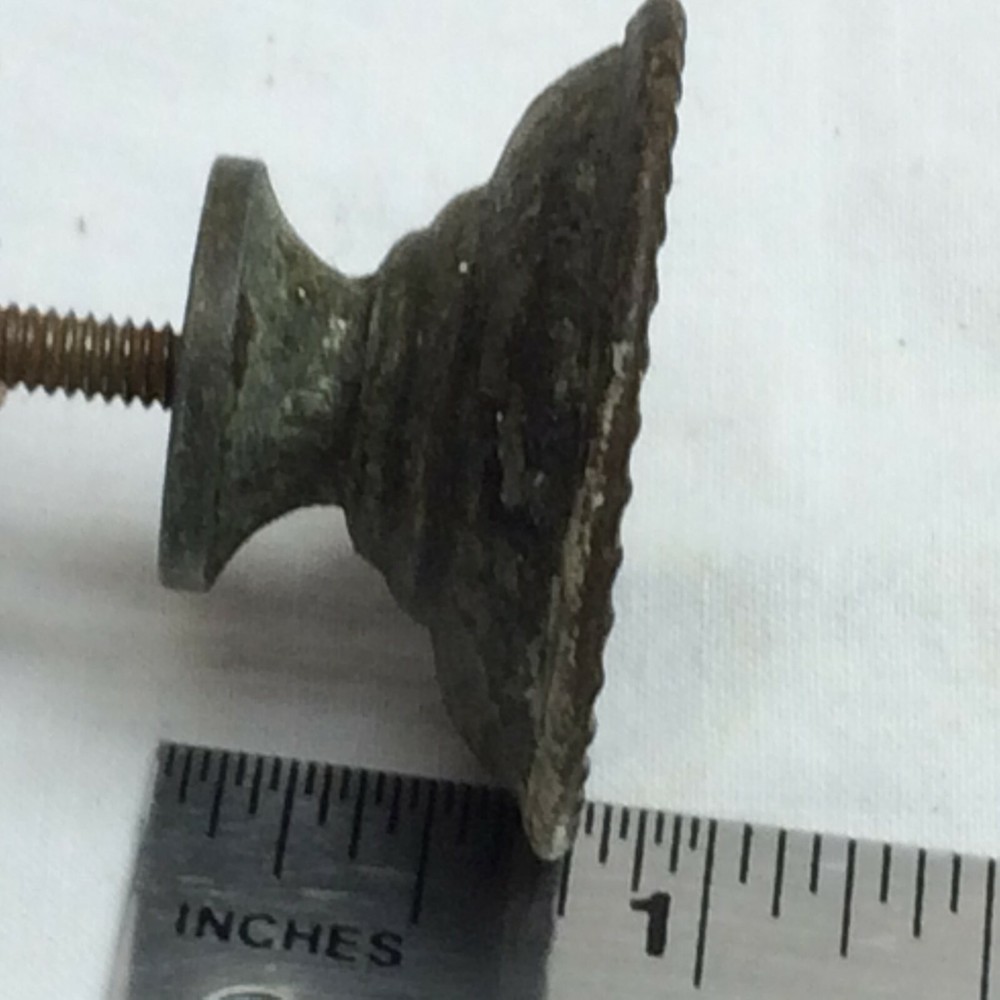 Vintage Drawer Knob Pressed Tin Ship