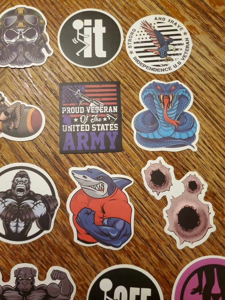 Sticker Lot. Military. Hard Hat. Tool Box.