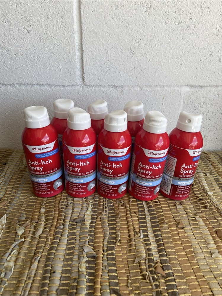 8 Cans Equate Maximum Strength Anti Itch Continuous Spray, 3.0 oz
