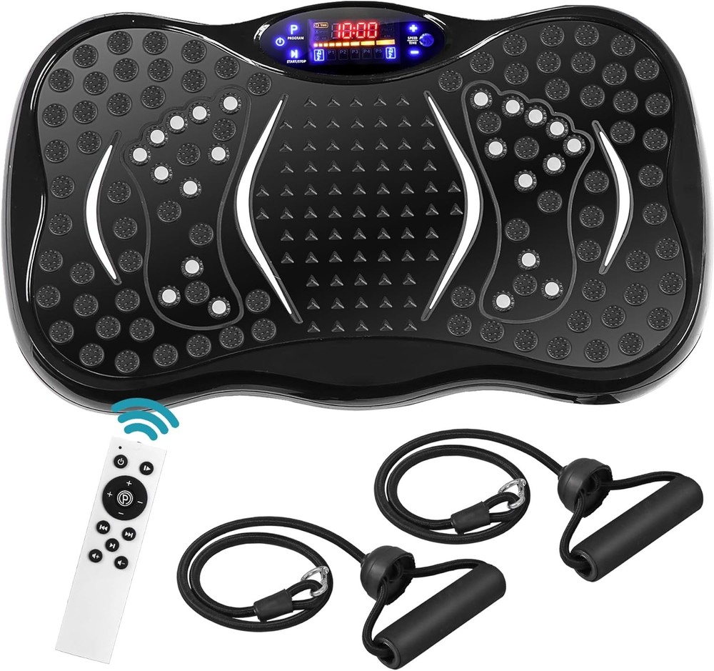 Whole Body Vibration Platform Machine with Remote & Loop Bands Home Gym