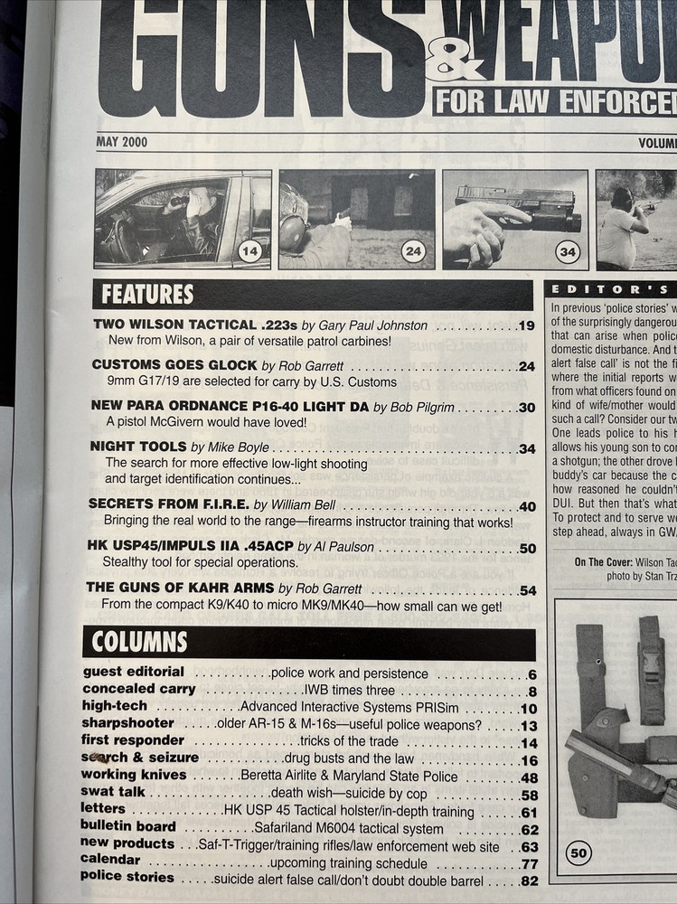 GUNS & WEAPONS FOR LAW ENFORCEMENT MAY 2000