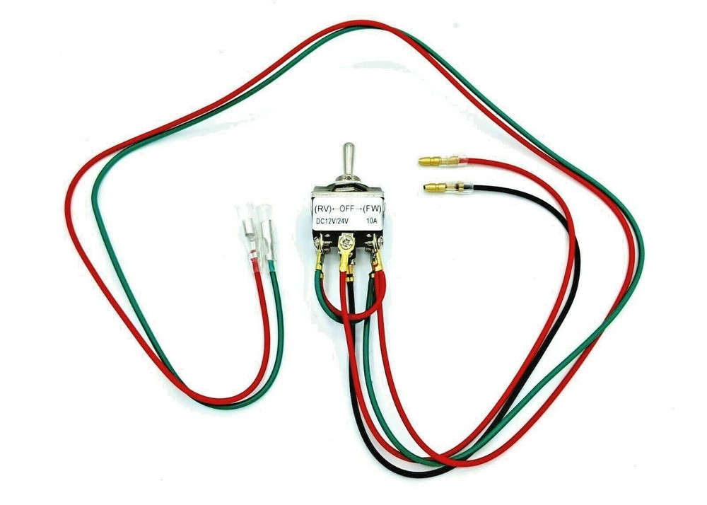 Momentary Spring-back Action Pre-wired DPDT Switch for Reverse Forward Functions