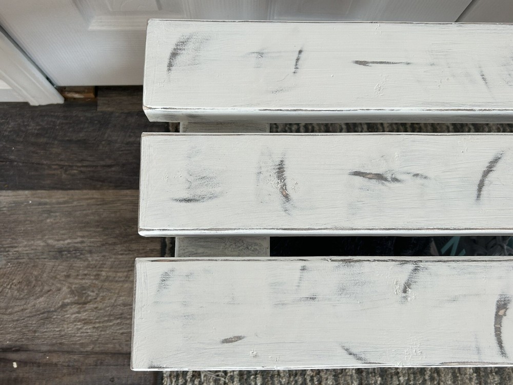 Handcrafted Distressed Entryway Bench Rustic Farmhouse