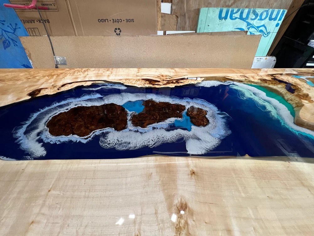 Ocean Epoxy Table, Epoxy table, Resin table, Handmade Ocean table, Dining Table,
