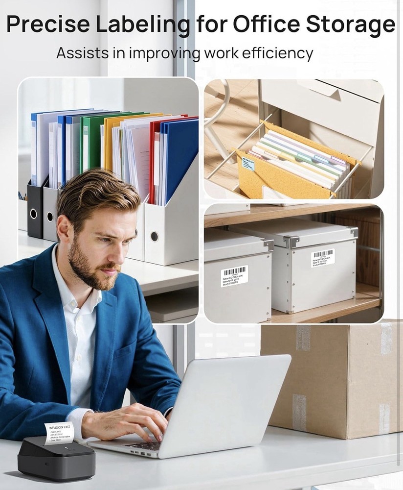 PM260 Thermal Label Maker Machine, 2 Inch Label Maker Bluetooth Label Printer