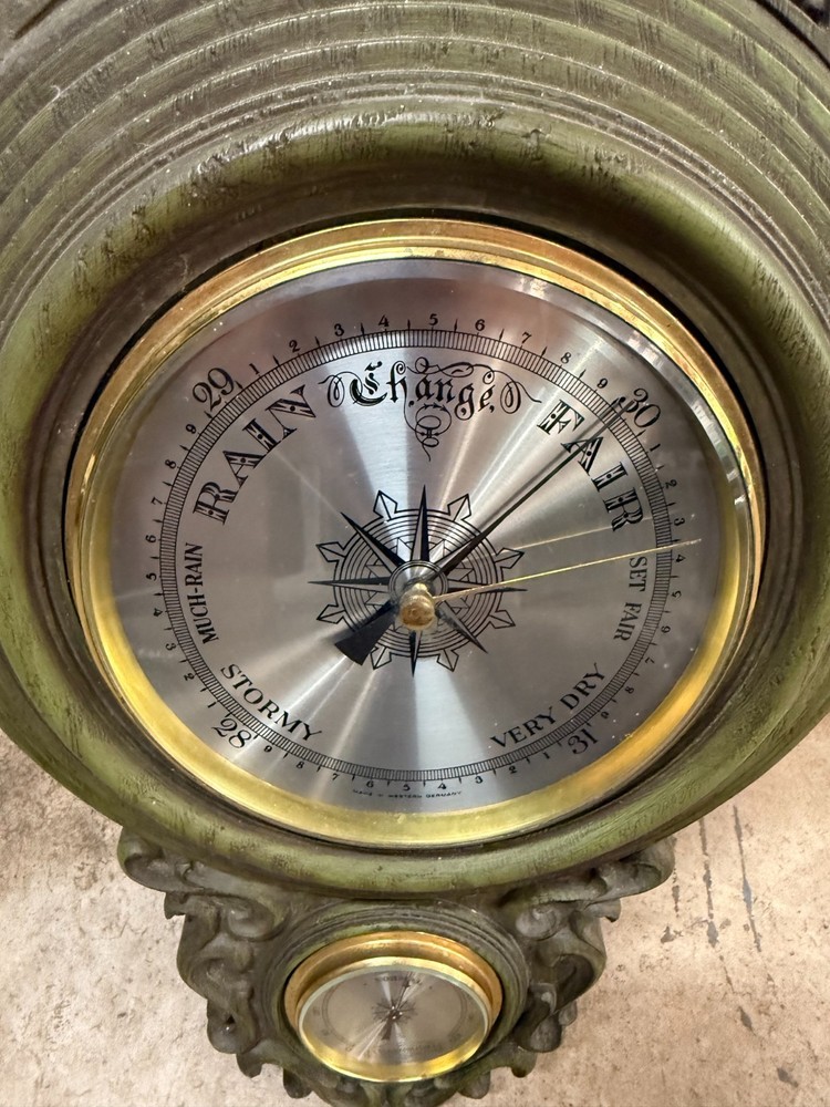 Vintage Barometer Thermometer Germany-Fast Ship