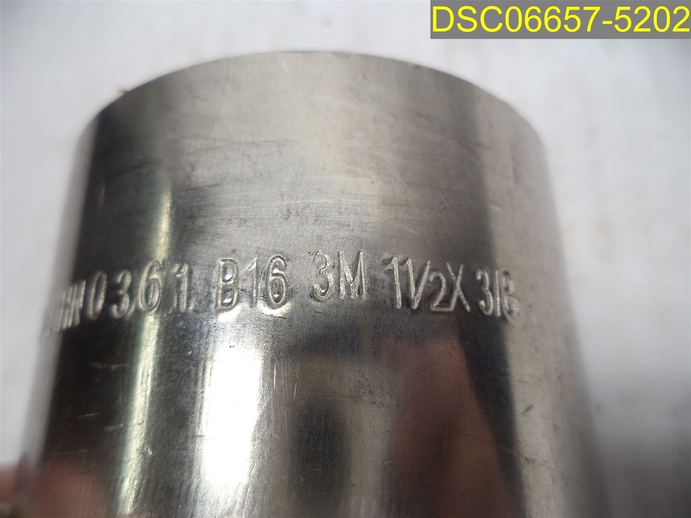 1 1/2" x 3/8" Reducer, Socket Weld 304L SS A/SA182 Pipe Fitting 3M Smith Cooper