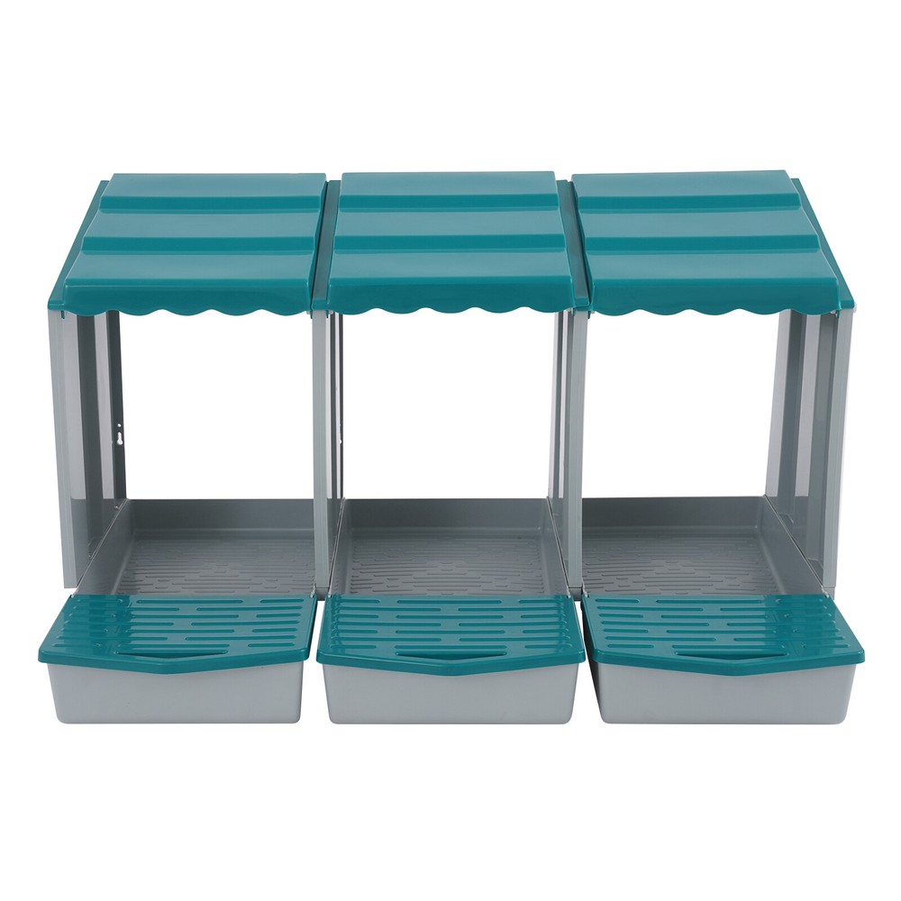 Modern Chicken Laying Box 3-Compartment Chicken Nesting Box with Egg Collection