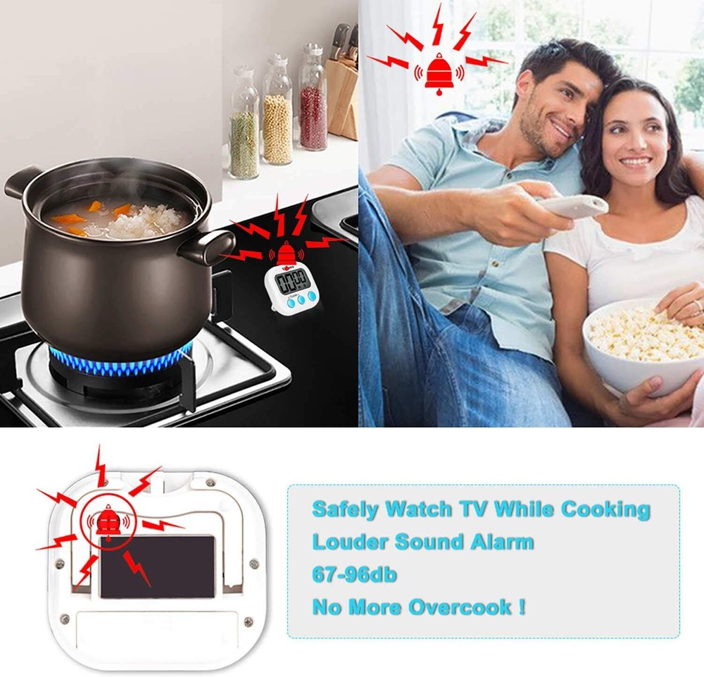 Countdown for boiling soup 2 pack small digital kitchen timer magnetic back