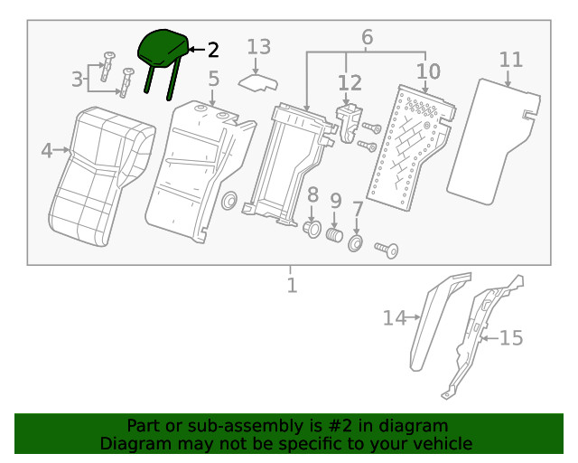 Genuine GM Headrest 84027694