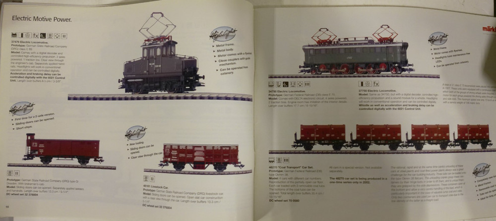 Marklin New Items for 2002 Catalog