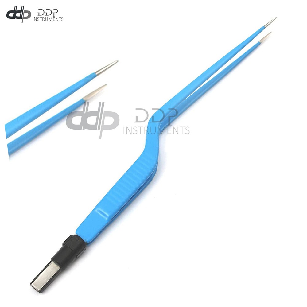 Bipolar Bayonet Forceps 9.5" ReUsable Electrosurgical Instruments, EL-007