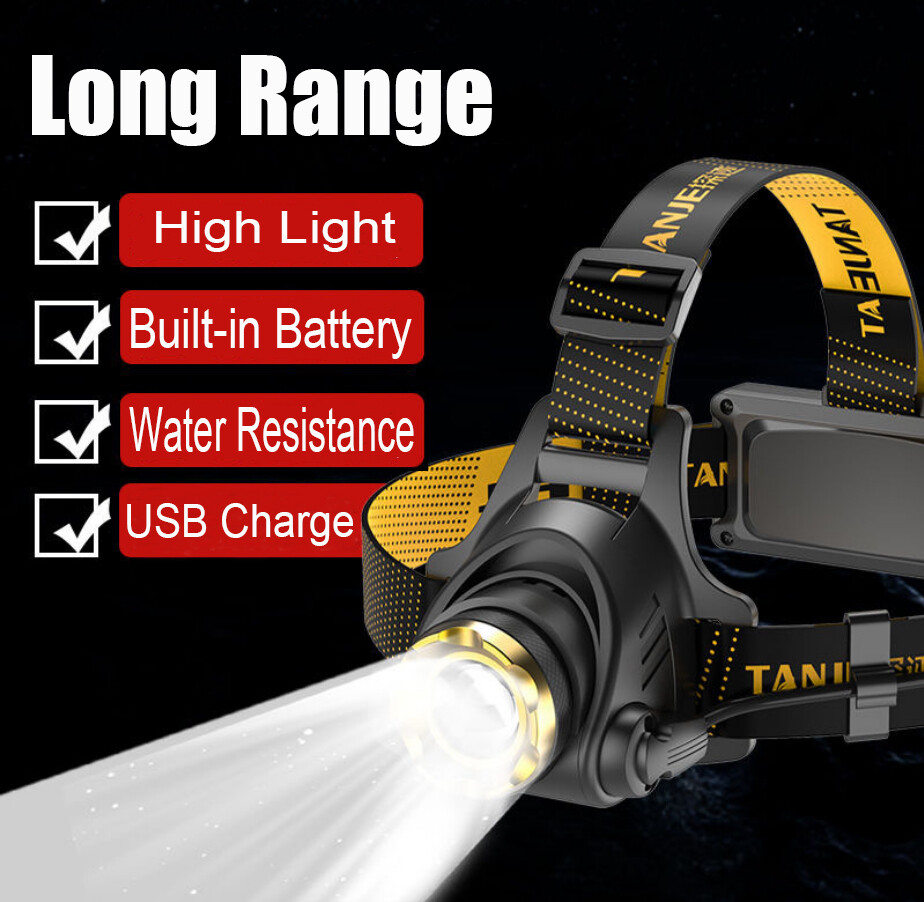 USB Rechargeable Headlight Super Bright LED Headlamp Head Torch US Warehouse
