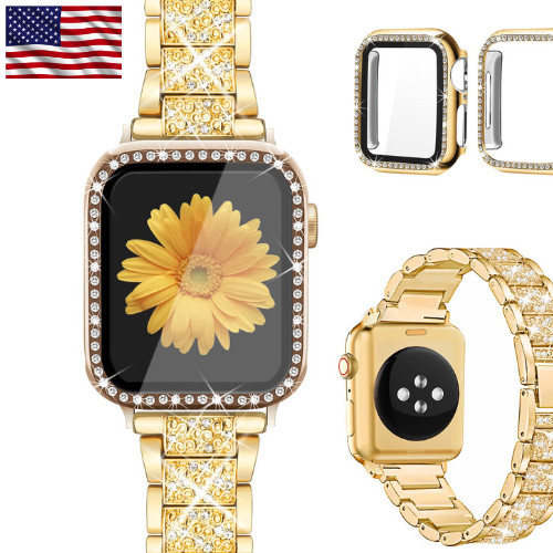 Bling Protective Case Screen Protector for Watch Series 6/5/4/3/2/1 SE