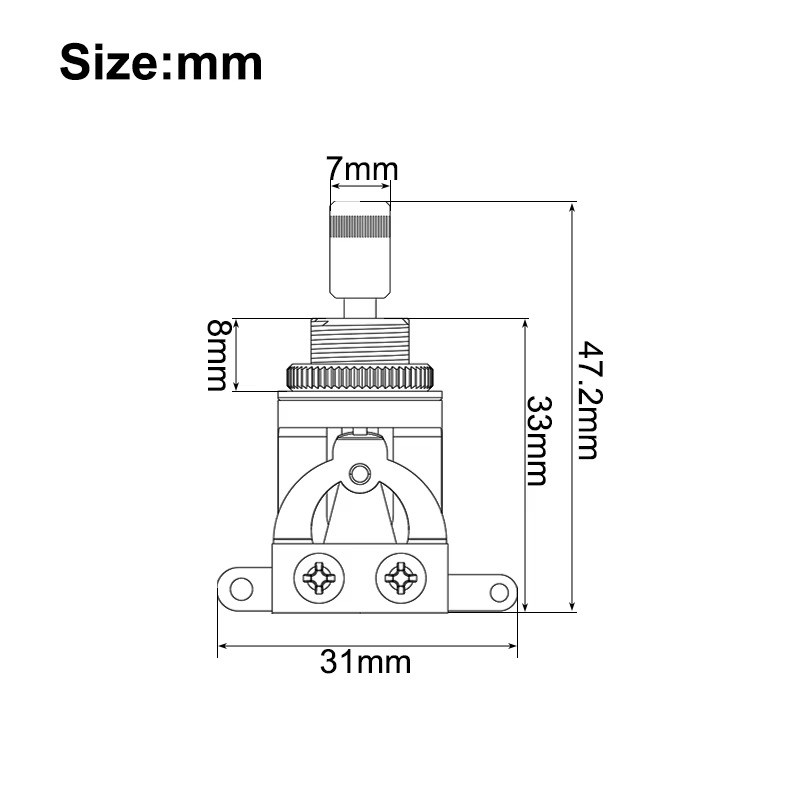 3 Way Toggle Switch Pickup Selector Chrome fits Gretsch