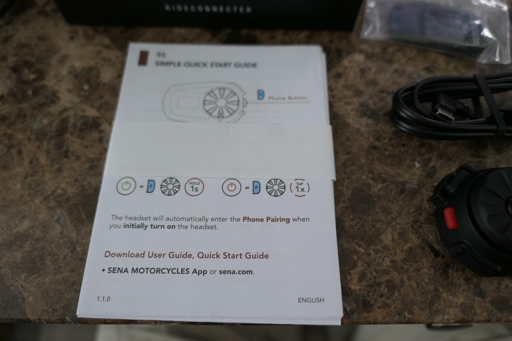 Single Sena 5S Motorcycle Bluetooth Intercom Communication System Headset SP110