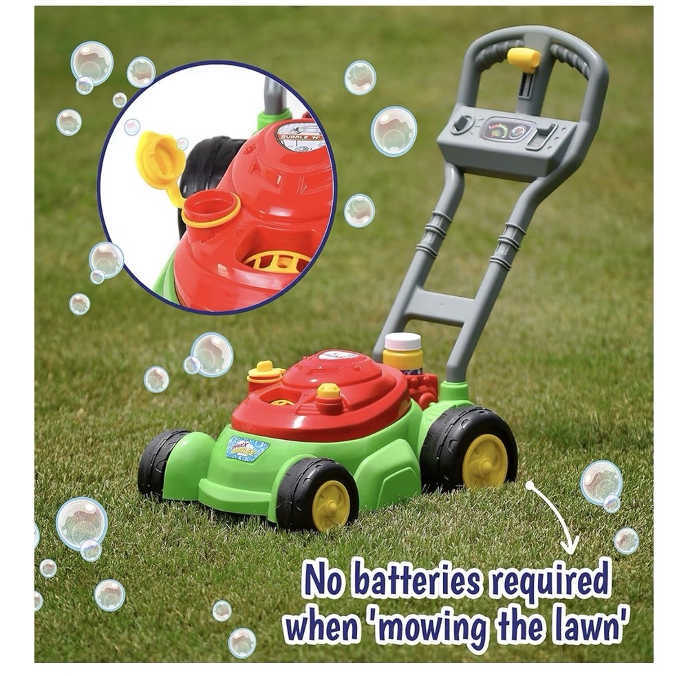 Maxx Bubbles Bubble N Go Mower Bubble Lawn Mower Includes 4 oz Bubble Solution
