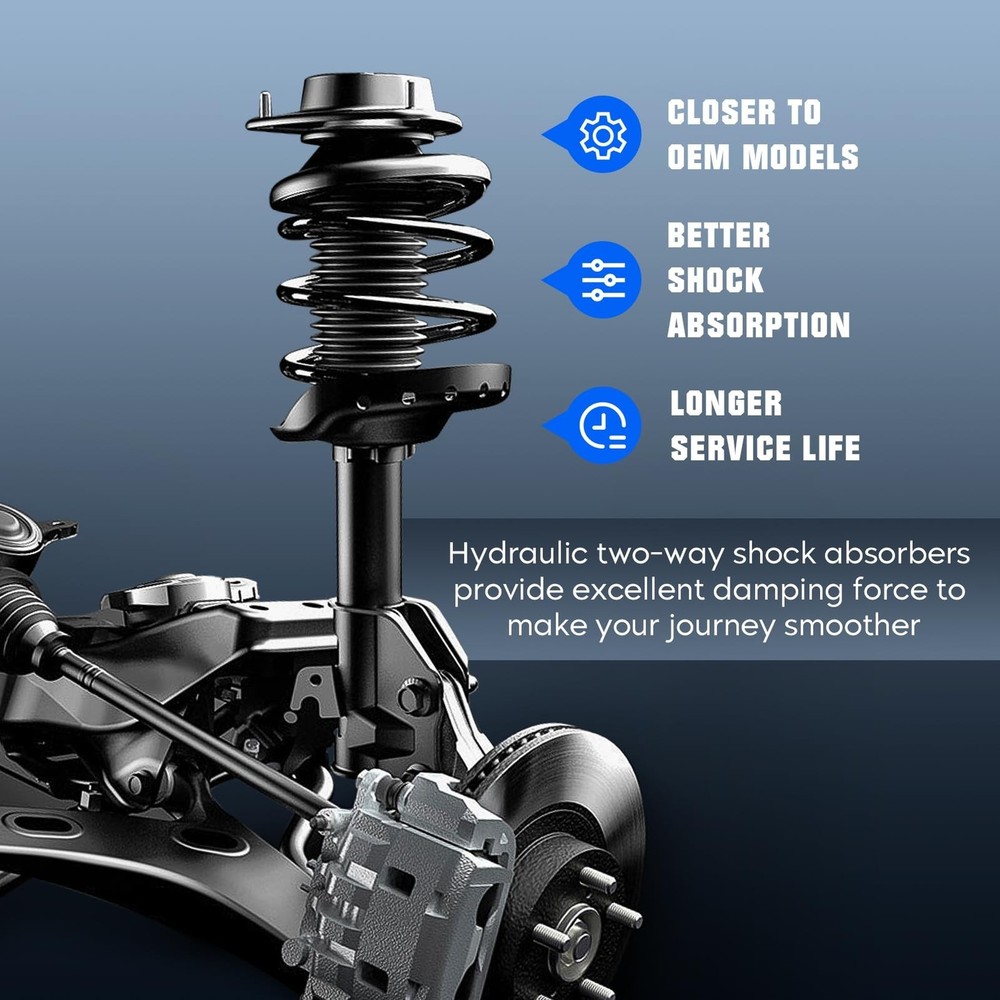 Front Complete Coil Spring Strut Assembly Shock Absorber Compatible with BMW ...