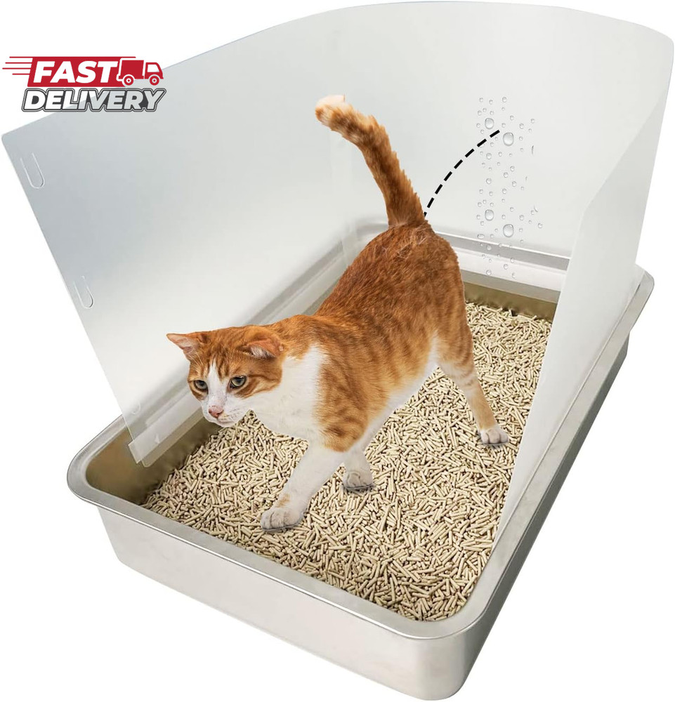 3 Pcs Connectable Cat Litter Box Pee Shields High Side Easy Cleaning Anti-Splash