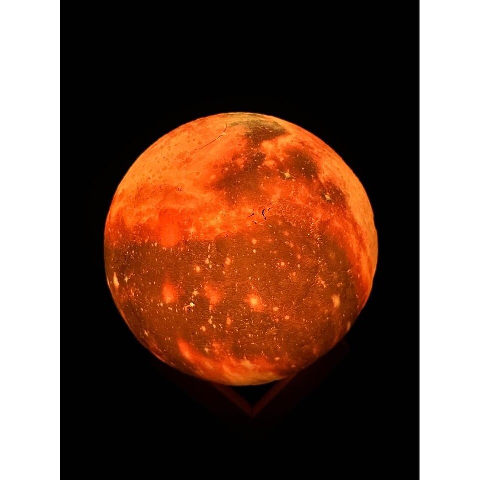 Moon Globe Night Light Multi Color 7in
