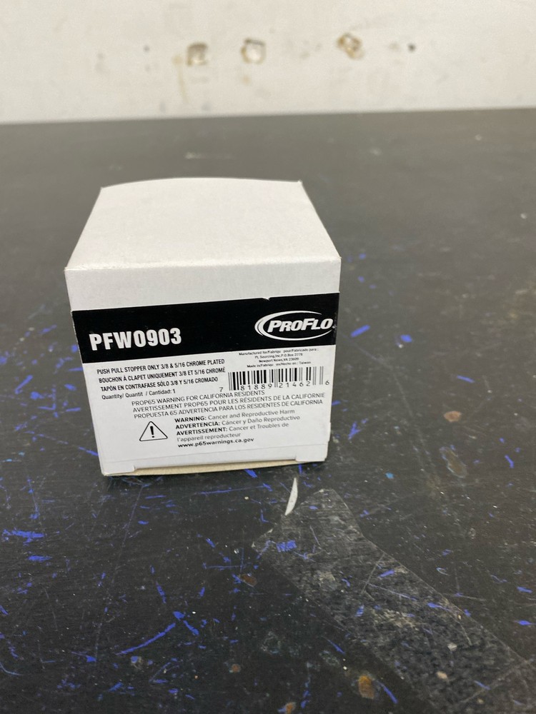 PROFLO PFWO903 Waste and Overflow Push / Pull Stopper Only - Chrome