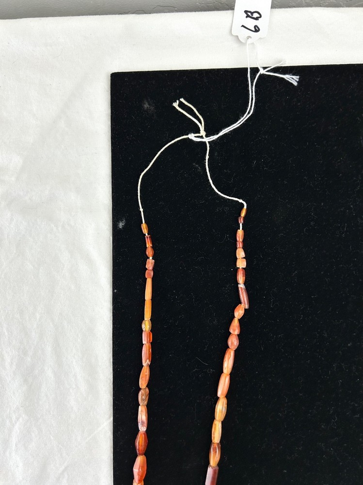 Ancient Bactrian Banded Agate and Carnelian Beads