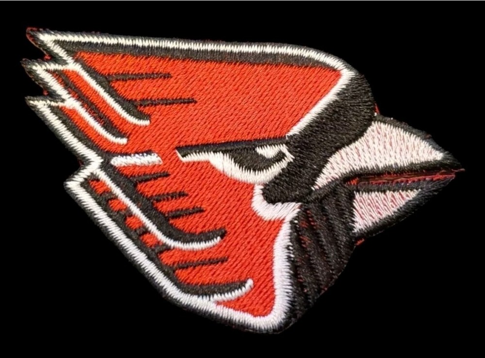 Ball State Cardinals Patch. Embroidered. Iron On Backing 3"x2"