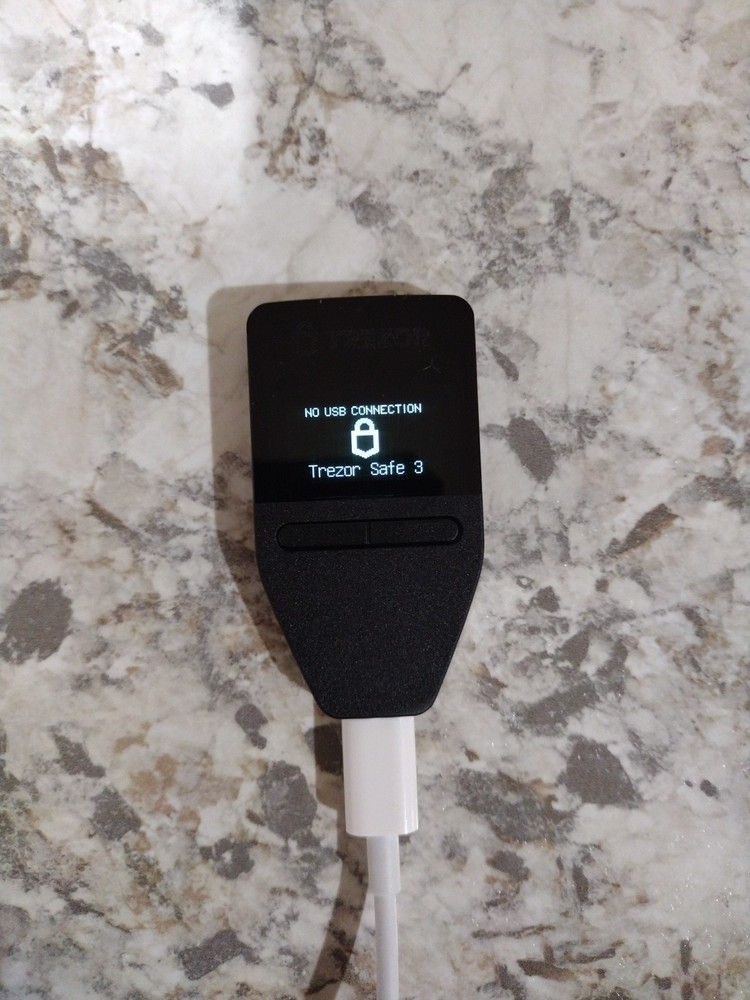 Trezor Safe 3 Secure Element Crypto Hardware Wallet