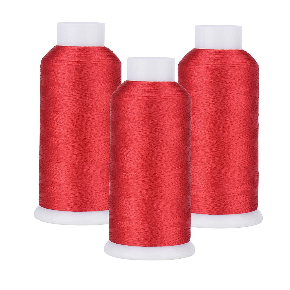 60WT Bobbin Fill Thread, Red 800, Machine Embroidery, Spun Poly, 1000M Spool
