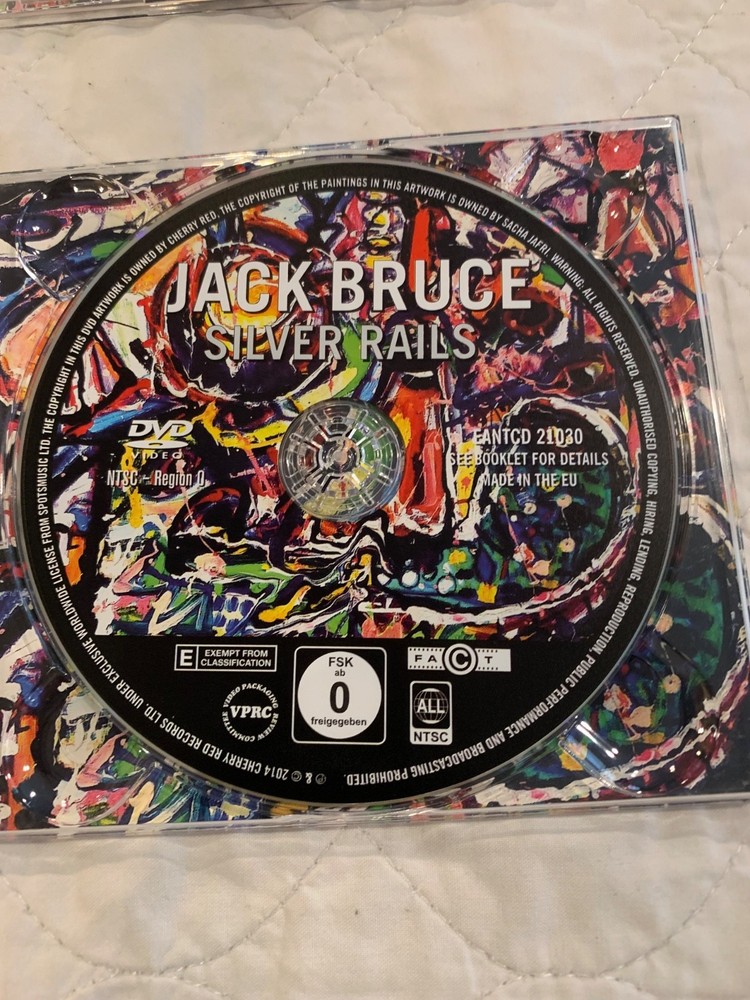 JACK BRUCE "CREAM " SIGNED "SILVER RAILS " CD booklet also includes Cd/DVD Cream
