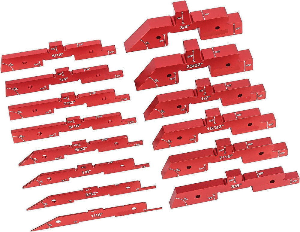 Setup Blocks Woodworking 14 Pcs Precision Aluminum Router Table Setup Bars