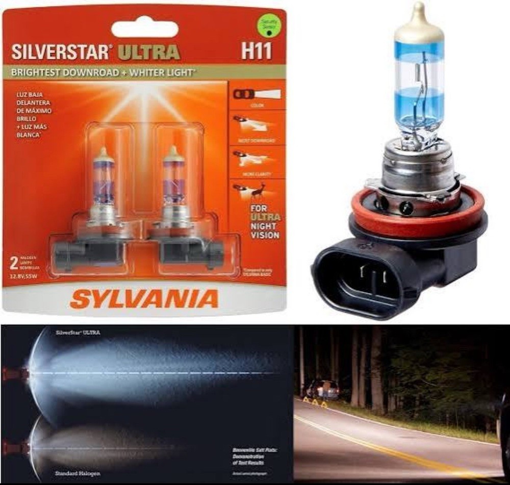 Sylvania Silverstar Ultra H11 55W Head Light Low Beam (Two Bulbs) JUST ARRIVED🔥